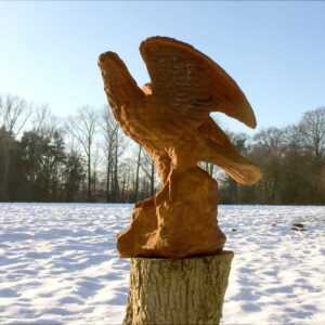 Adler Pfeiler Figur - hervorragende Qualität - massive Eisen Skulptur Greifvogel