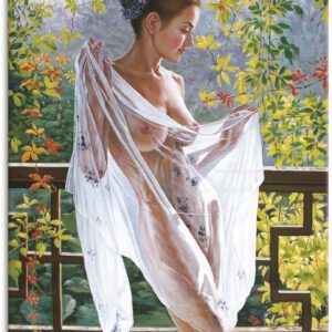 Artland Wandbild "Schöner Morgen auf dem Balkon I", Erotische Bilder, (1 St.), gedruckt