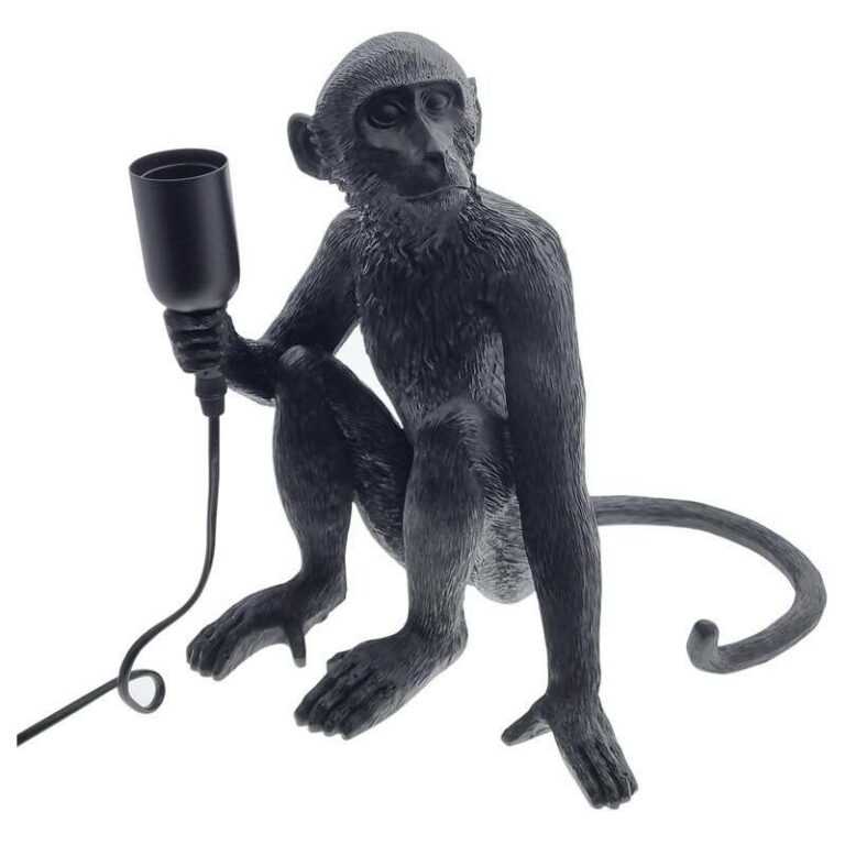 Barcelonaled - Affen-Tischlampe aus Harz 'rila'. - Negro