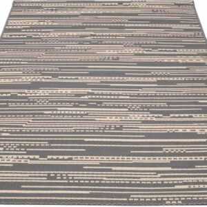 Carpet City Teppich "Sun 600", rechteckig, 5 mm Höhe, In/- Outdoor geeignet, Streifen-Optik, Wohnzimmer, Balkon, Terrasse