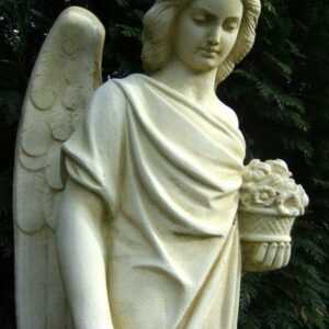 Engel Skulptur Gartenfiguren Grabengel Friedhofsengel Steinguss