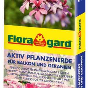 Floragard Aktiv Pflanzerde für Balkon und Geranien 20 L