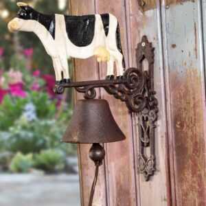 Glocke für Landhaus und Hof, Türglocke mit großer Kuh, Gartenglocke, Kuh
