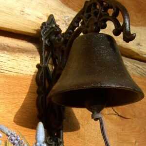 Glocke, hübsche Türglocke historisches Modell Kleene Gartenglocke m hellem Klang