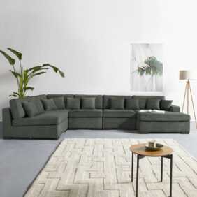 Guido Maria Kretschmer Home&Living Wohnlandschaft "Skara", (5 St.), Lounge-Sofa mit Federkernpolsterung, in vielen Bezugsvarianten