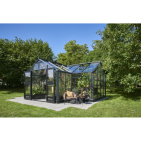 Juliana Gewächshaus 'Orangerie' anthrazit 21,5 m² Sicherheitsglas 3 mm