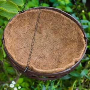 Kokoseinlage für Hängekörbe, Blumenampeln ø 30cm, Kokosfilz