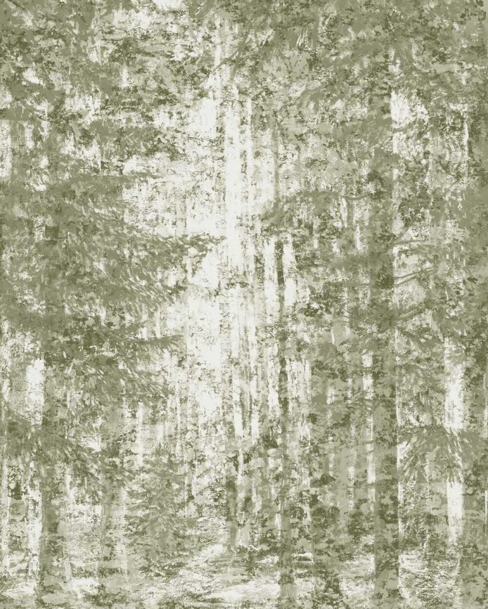 Komar Vliestapete "Fading Forest", botanisch-realistisch-natürlich, Inklusive Kleister und Tapezieranleitung