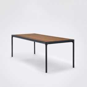 Outdoor Esstisch Four - schwarzes Tischbein 210 cm