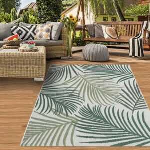 Outdoorteppich "In- & Outdoor Teppich Sisal Optik Balkon Palmenzweige", Teppich-Traum, rechteckig, Höhe: 4 mm, behält Färbung trotz äußerer Einflüsse wie Bestrahlung oder Nässe, Pflegeleicht: schmutzabweisend