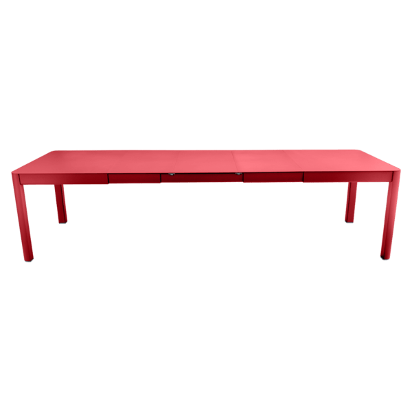 Ribambelle XL Tisch 299x100 3 Einlegeplatten Mohnrot