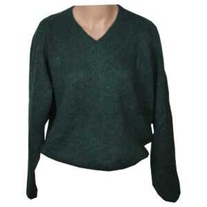 Subdued Damen Pullover mit V-Ausschnitt Grün Gr. 38