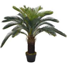 Künstliche Pflanze Cycas-Palme mit Topf Grün 90 cm VD22336 - Hommoo
