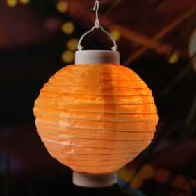 LED Solar Lampion - Flammeneffekt - 12 warmweiße LED - H: 23cm - D:...