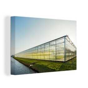 OneMillionCanvasses® Leinwandbild Gewächshaus in der Region Westland, (1 St), Wandbild Leinwandbilder, Aufhängefertig, Wanddeko