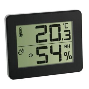 TFA Dostmann Digitales Thermo-Hygrometer, schwarz Wetterstation