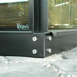 Vitavia - Stahlfundament 3800 für Gewächshaus Orion schwarz 3800 / 192,2 x 192,2 x 6,0 cm