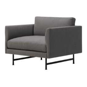 Calmo Lounge Chair Sessel, Bezug stoff remix3 - 196 black, Beine eiche geräuchert gebeizt, lackiert