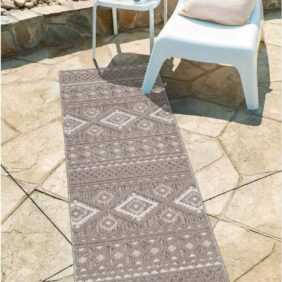 Carpet City Teppich "In-& Outdoorteppich Santorini 435, 3D-Effekt, Boho-Look", rechteckig, 5 mm Höhe, Wetterfest & UV-beständig für Terrasse, Balkon, Küche, Flur