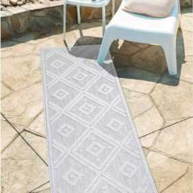 Carpet City Teppich "In-& Outdoorteppich Santorini 454, 3D-Effekt, Raute-Optik", rechteckig, 5 mm Höhe, Wetterfest & UV-beständig für Terrasse, Balkon, Küche, Flur