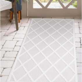 Carpet City Teppich "In-& Outdoorteppich Santorini 457, 3D-Effekt, Raute-Look", rechteckig, 5 mm Höhe, Wetterfest & UV-beständig für Terrasse, Balkon, Küche, Flur