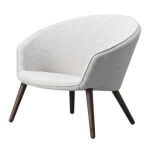 Ditzel Lounge Chair Stoff-Sessel, Bezug stoff remix3 - 196 black, Beine eiche geölt