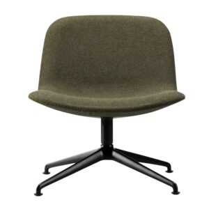 Eyes Lounge Chair Stoff-Drehsessel, Bezug stoff remix3 - 196 black, Gestell poliert