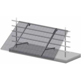 Universal Solarmodul Balkon Halterung Set mit verstellbarem Winkel, Aluminium Montageset - Zelsius