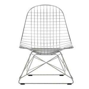 Wire Lounge Chair LKR Sessel, Gestell basic dark pulverbeschichtet (glatt), Gleiter weiss für hartböden