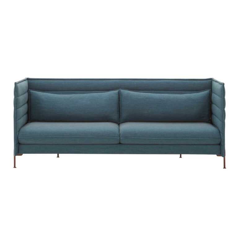 Alcove Lowback Lounge 3-Seater Sofa, Bezug stoff laser re, crème, Stahlrohrrahmen tiefschwarz pulverbeschichtet (glatt) 12