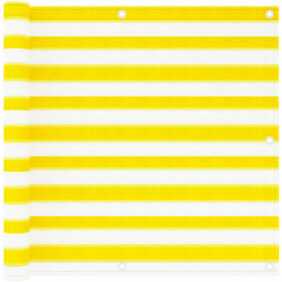 Balkon-Sichtschutz Gelb und Weiß 90x300 cm hdpe Vidaxl Mehrfarbig