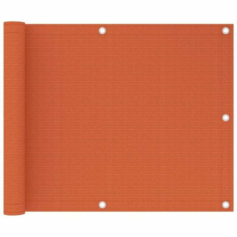 Balkon-Sichtschutz Orange 75x300 cm hdpe FF311016DE - Topdeal