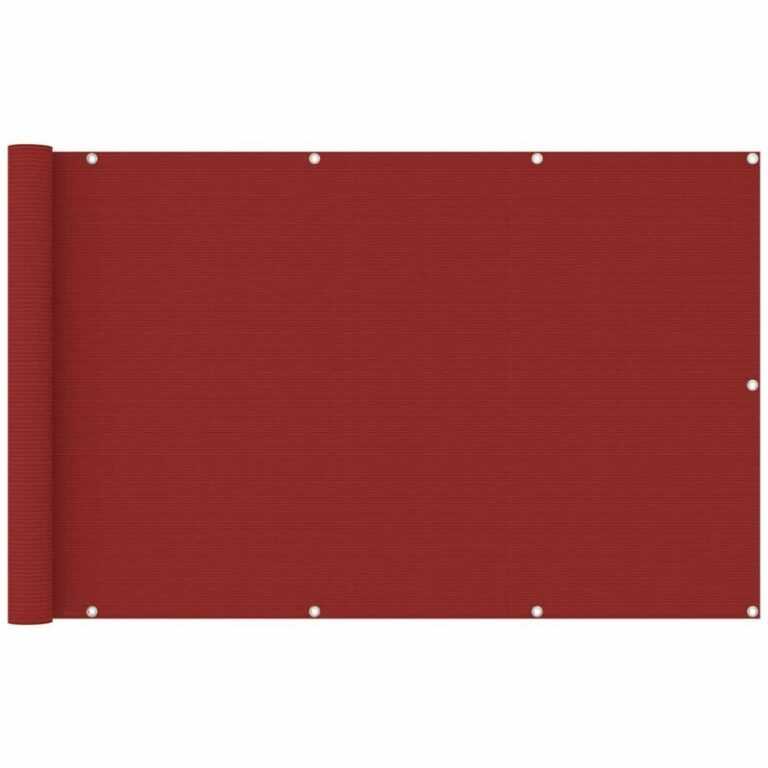 Balkon-Sichtschutz Rot 120x600 cm hdpe FF311015DE - Topdeal