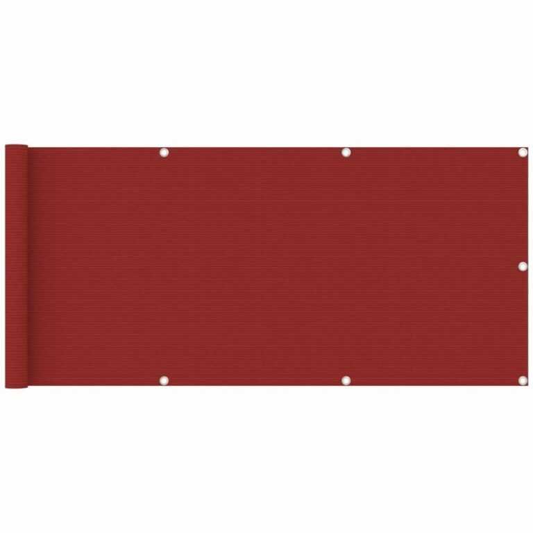 Balkon-Sichtschutz Rot 75x400 cm hdpe FF311005DE - Topdeal