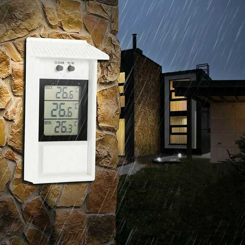 GTA - Gewächshaus-Thermometer, wasserdichter digitaler Gewächshaus-Thermometer-Monitor mit 0,1 °c Auflösung, -20 bis 50 °c Temperaturbereich,