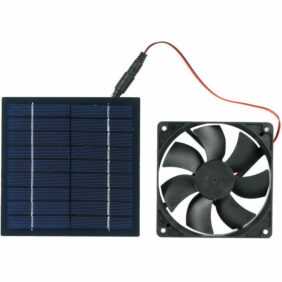 GTA Solarpanel-betriebener Lüfter, 5 W 6 V Solarlüfter, IP65 wasserdicht, Wohnwagen-Gewächshaus, Hühnerstall, Dachventilator für Hundehütten