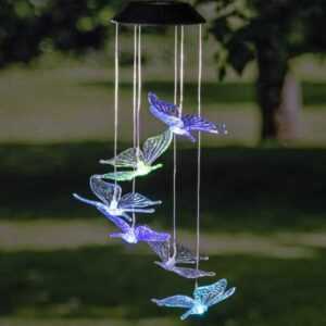 LED Solar Windspiel Schmetterlinge - farbwechselnde LED - Dämmerung...