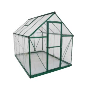 Palram - Canopia Hybrid 2.5x1.9 Gewächshaus, grün, klare Seitenwände