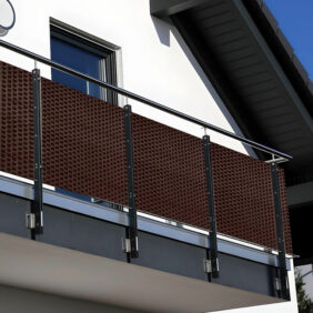Polyrattan Balkon Sichtschutz Privafence - Balkonbespannung mit Metallösen