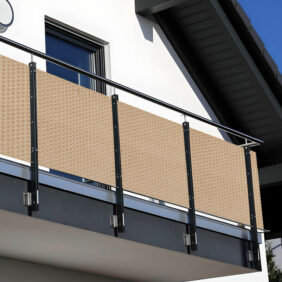 Polyrattan Balkon Sichtschutz Privafence - Balkonbespannung mit Metallösen