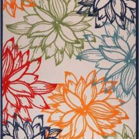 Teppich Floral 2, Sanat, rechteckig, Höhe: 6 mm, In- und Outdoor geeignet, florales Design, Balkon, Terasse