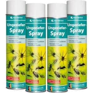 Ungeziefer Spray 600 ml - Insektenvernichter, Wespenspray, Insektenspray, Schädlingsbekämpfung - Menge:4 - Hotrega
