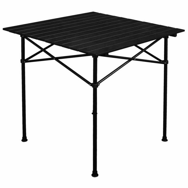 klappbarer Campingtisch Esstisch Spieltisch schwarz 70x70 cm transportabel