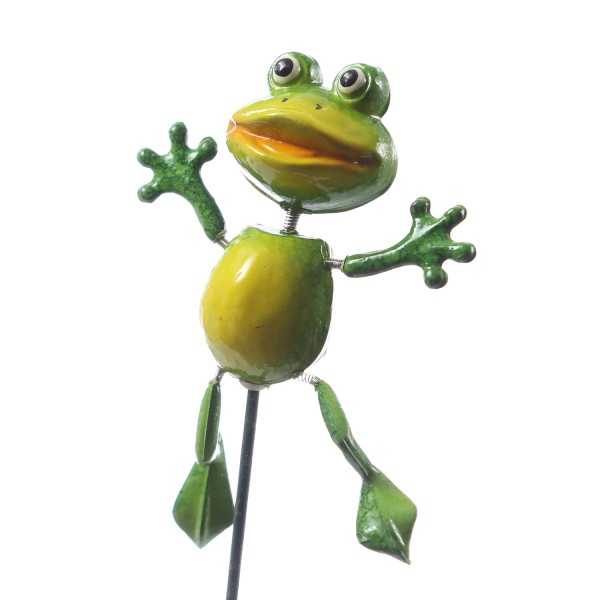 Gartenstecker wackelnder Frosch Quaki - Beetstecker - H: 54cm - für...