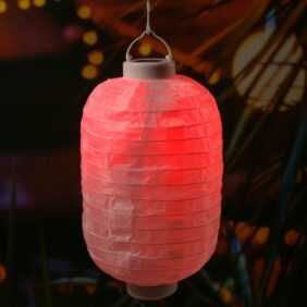 LED Solar Lampion - Flammeneffekt - RGB Farbwechsel - H: 35cm - D: ...