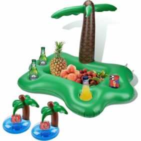 Pool-Whirlpool, schwimmender, aufblasbarer Getränkehalter, Palmen, Pool-Zubehör für Erwachsene, Obst, Bar, lustige Dekorationen mit 2 aufblasbaren