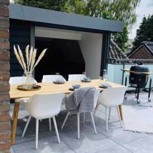 Sophie Studio hochwertiger Gartentisch Weiß 170x100 cm