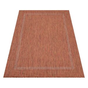 Outdoorteppich Unicolor - Einfarbig, Carpetsale24, Läufer, Höhe: 5 mm, Teppich Wetterfest Balkon Küchenteppich Flachgewebe Sisaloptik