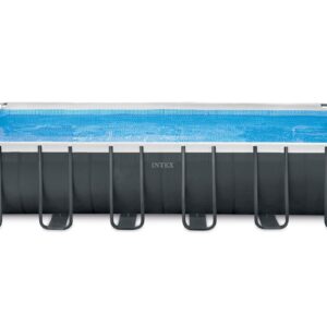 Intex Pool "Ultra Frame XTR Rect Set 732x366x132cm", Inkl. Sicherheitsleiter, Pool-Abdeckung, Bodenplane