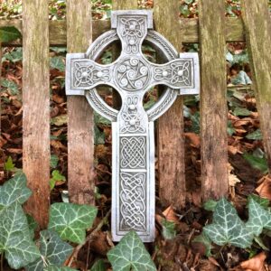 Keltisches Kreuz - Grab Dekoration nordischer Schmuck - Steinkreuz Antik